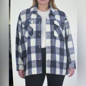 NWT Button Up Flannel Jacket